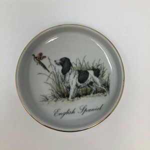 English Spaniel  Hunting Dog Duck Hunt Key Dish